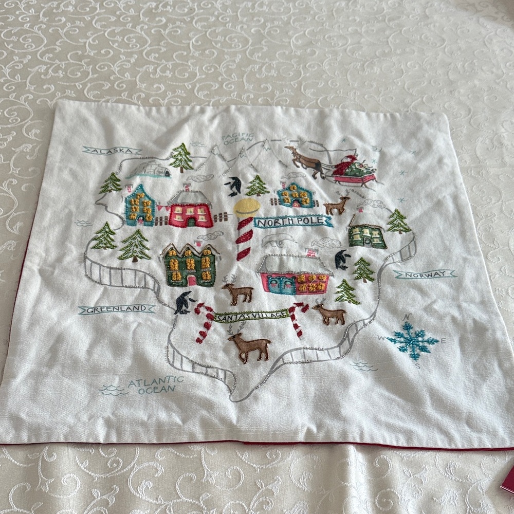 BNWT Pottery Barn North Pole pillow cover
